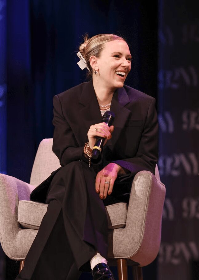 Scarlett Johansson combined a classic suit with a surprising